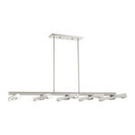 Acra Wide Linear Pendant - Brushed Nickel