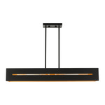 Soma Linear Chandelier - Textured Black / Textured Black