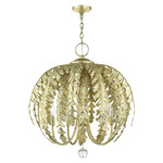 Acanthus Chandelier - Winter Gold / Crystal