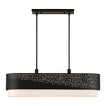 Noria Linear Chandelier - Black / Off White