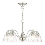 Montgomery Chandelier - Brushed Nickel / Clear