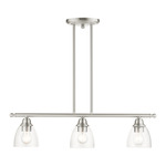 Montgomery Linear Chandelier - Brushed Nickel / Clear