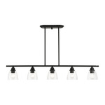 Montgomery Linear Chandelier - Black / Clear