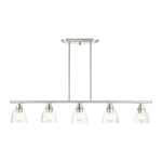 Montgomery Linear Chandelier - Brushed Nickel / Clear
