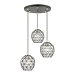 Geometrix Multi Light Pendant - Black