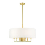 Meridian Pendant - Satin Brass / Off White