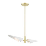 Capistrano Linear Pendant - Satin Brass / White