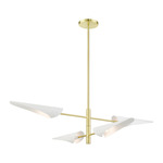 Capistrano Chandelier - Satin Brass / White