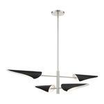 Capistrano Chandelier - Brushed Nickel / Black