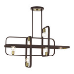 Bergamo Linear Chandelier - Antique Brass / Bronze