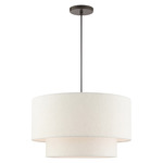 Meadow Duo Pendant - English Bronze / Oatmeal