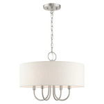 Blossom Pendant - Brushed Nickel / Oatmeal