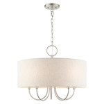 Blossom Pendant - Brushed Nickel / Oatmeal