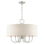 Blossom Pendant - Brushed Nickel / Oatmeal