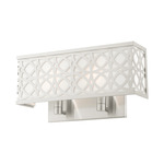 Calinda Wall Sconce - Brushed Nickel / Off White