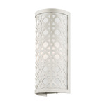 Calinda Bar Wall Sconce - Brushed Nickel / Off White