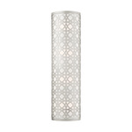 Calinda Bar Wall Sconce - Brushed Nickel / Off White