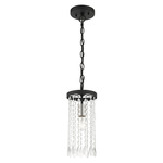 Elizabeth Mini Pendant - Black / Crystal