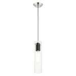 Beckett Pendant - Brushed Nickel / Clear