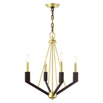 Beckett Chandelier - Satin Brass / Black