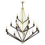 Beckett Chandelier - Satin Brass / Black