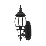 Frontenac Outdoor Wall Sconce - Textured Black / Clear