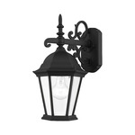 Hamilton Outdoor Drop Wall Sconce - Black / Clear