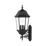 Hamilton Outdoor Scroll Wall Sconce - Black / Clear