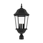 Hamilton Outdoor Post Light - Black / Clear