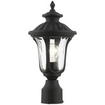 Oxford Outdoor Post Light - Textured Black / Clear