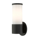 Landsdale Indoor / Outdoor Wall Sconce - Textured Black / Satin Opal White