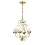 Acanthus Wing Chandelier - Winter Gold / Crystal