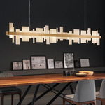 Honice Linear Pendant - Matte Gold / Onyx