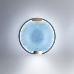 Horo Wall Sconce - Brushed Brass / Light Blue Glass
