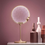 Horo Table Lamp - Brushed Brass / Pink Glass