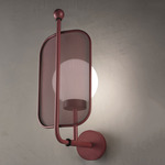 Papilio Wall Sconce - Burgundy / White