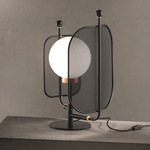 Papilio Table Lamp - Embossed Black / White