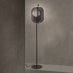 Papilio Floor Lamp - Embossed Black / White