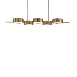 Sound Linear Chandelier - Brushed Gold / Diffused Lens