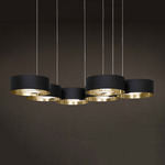 Sound Multi Light Pendant - Matte Black / Brushed Brass / Diffused Lens