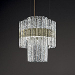 Vegas 2-Tier Pendant - Champagne / Transparent Glass