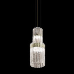 Vegas Vertical Pendant - Champagne / Transparent Glass