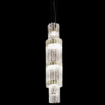 Vegas Vertical Pendant - Champagne / Transparent Glass