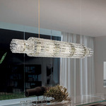 Vegas Linear Pendant - Champagne / Transparent Glass