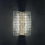 Vegas Vertical Wall Sconce - Champagne / Transparent Glass