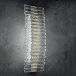 Vegas Vertical Wall Sconce - Champagne / Transparent Glass