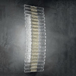 Vegas Vertical Wall Sconce - Champagne / Transparent Glass