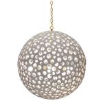 Annika Chandelier - Gold / White