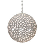 Annika Chandelier - Silver / White