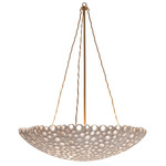 Meri Bowl Chandelier - Gold / Frost White